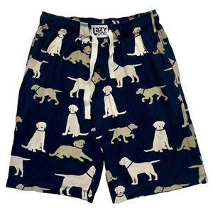 Lazy One Dog Print Pajama Lounge Shorts men’s small